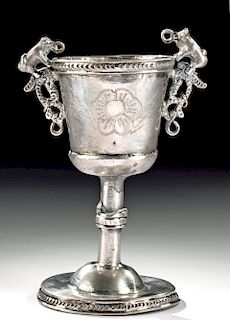 19th C. Peruvian Spanish Colonial Silver Cup, 87.7 g