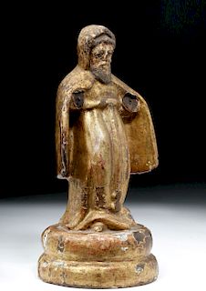 19th C. Mexican Gilded Wood Santo - St. Francis