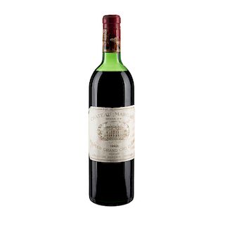 Château Margaux. Cosecha 1969. Grand Vin  Premier Grand Cru Classé. Margaux. Nivel: en la mitad del hombro.