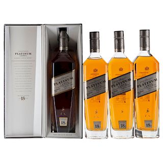 Johnnie Walker. Platinum Label. Blended. Scotch Whisky. Piezas: 4.