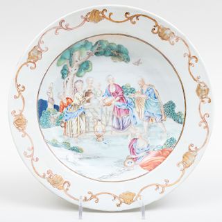 Chinese Export Porcelain Soup Plate Decorated for the European Market