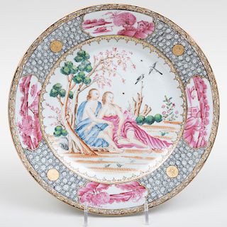 Chinese Export Porcelain Plate for the European Market