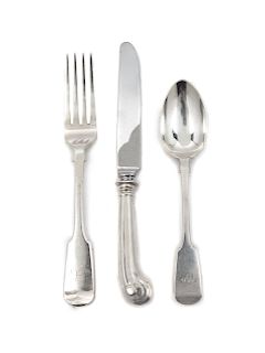 An Assembled Victorian Flatware Service
Length of longest 9 inches.