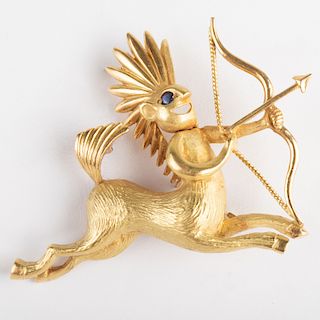 18k Gold Figural Brooch