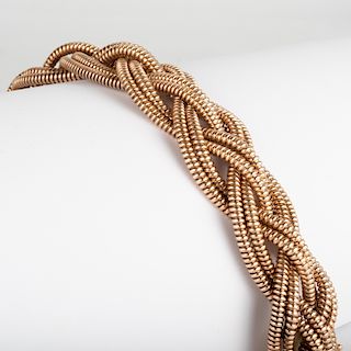 Retro 14k Gold Braided Bracelet
