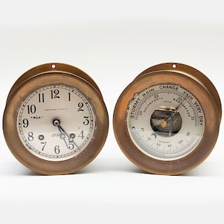 Abercrombie & Fitch Chelsea Clock and a Chelsea Holosteric Barometer