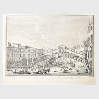 After Canaletto (1697-1768), by Henry Fletcher: Another View of Ponte Rialto at Venice