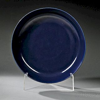 Large Blue-glazed Charger