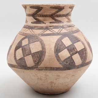 Chinese Neolithic Painted Pottery Two-Handled Jar, Majiayao Culture