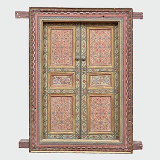 Moroccan Painted Wood Window