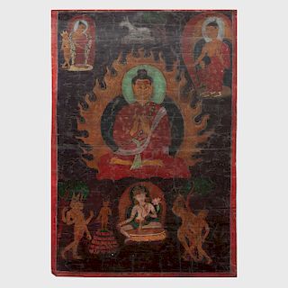 Paubha Depicting Buddha Shakyamuni