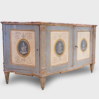 Italian Neoclassical Style Painted and Parcel-Gilt Buffet,  Probably Venice