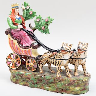 Staffordshire Figure of Cybele in Chariot