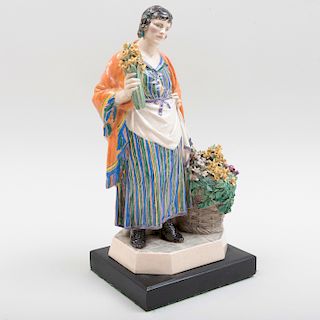Charles Vyse Chelsea Pottery 'The Daffodil Woman'