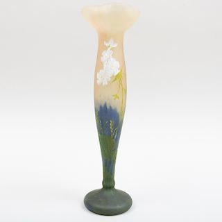 Daum Cameo Glass Floriform Vase