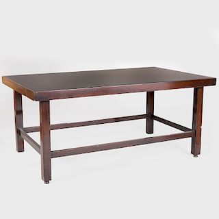 Modern Stained Mahogany Coffee Table, in the Manner of Billy Haines