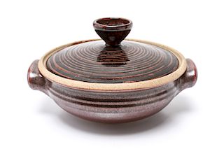 Karen Karnes Stoneware Art Pottery Covered Dish