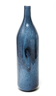 Modern Studio Art Glass Bottle-Form Vase