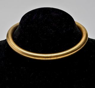 Gold-Tone Flex Choker / Necklace C. 1940.