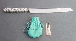 Tiffany & Co. Braided Handle Knife & 3-Tine Pick