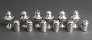 Sterling Silver Salt & Pepper Shakers Group of 12