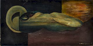 Adrien Siegel "Reclining Figure" oil on canvas