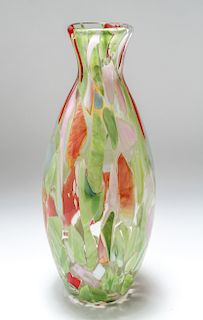 Modern Studio Art Glass Ovoid-Form Vase