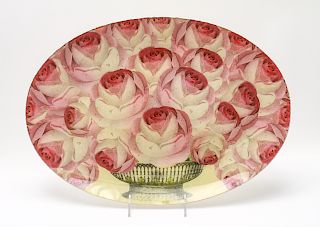 John Derian & Co. Roses Platter / Tray, Signed