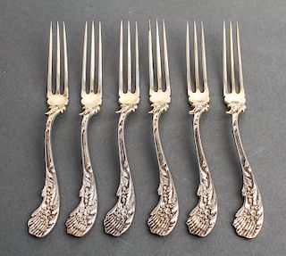 Sterling Silver Hors D'oeuvres Forks Set of 6