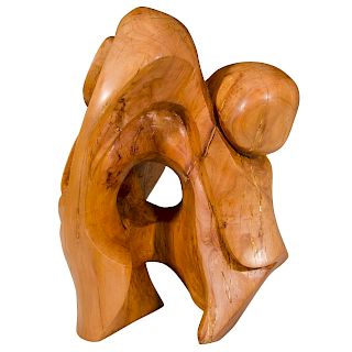 Edmund Spiro Mid-century Abstract Wood Sculpture