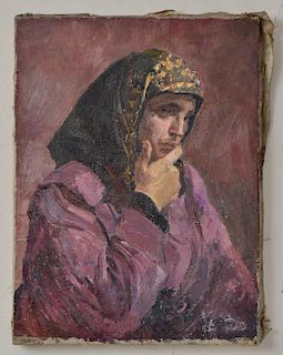 Maria Davidson Solomonovna Russian Portrait, Oil