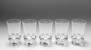 Steuben Cut Glass Cups / Tumblers, Set of 5