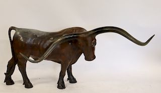 Joshua Tobey  (Texas born 1977) Large Bronze Bull