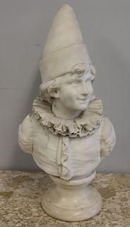 G. Lecci? Signed Marble Bust Of A Clown.