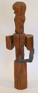 Julie Cohen (US 1955-    ) Life Size Wood Figurare