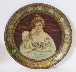 Rare 1903 Coca Cola Tin Tip Tray Lithographed