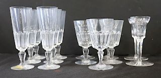 Baccarat Crystal Stemware Grouping with a Pair of