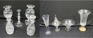 Lot Of Assorted Cut Glass Items To Include