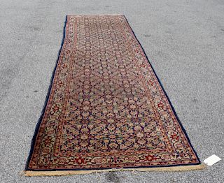 Antique And Finely Hand Woven Runner Carpet