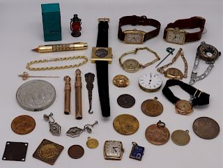 JEWELRY. Assorted Jewelry and Objects Inc. Gold.