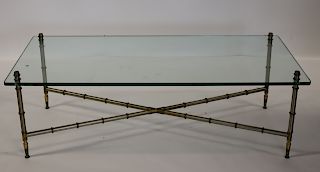 MIDCENTURY. Brass And Steel Coffee Table.