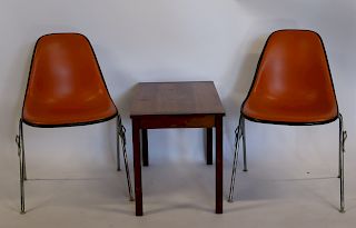 MIDCENTURY. 2 Knoll Eames Chairs Together With A