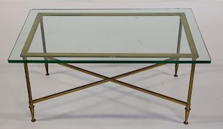 Vintage Brass And Steel Coffee Table