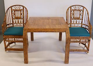 Attributed To Karl Springer Bamboo Game Table