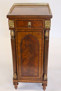 Maitland Smith Cabinet With Brass Gallery