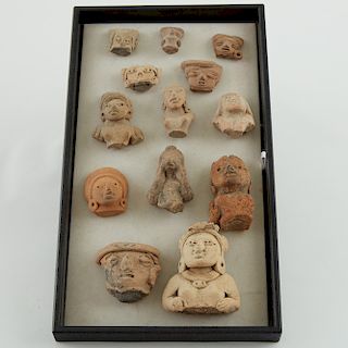 Grp: 13 Huastec and Maya Pre-Columbian Pottery Heads