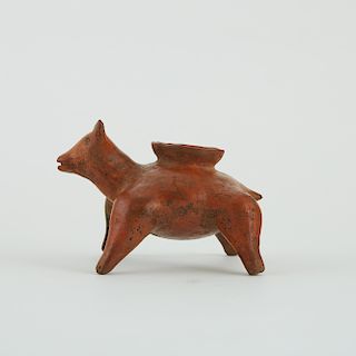 Pre-Columbian Nayarit Ceramic Dog Vessel