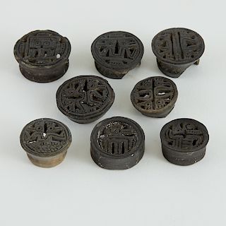 Grp: 8 Chimu Pre-Columbian Pottery Ear Spools