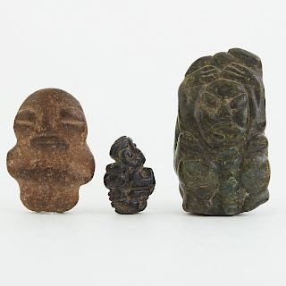 Grp: 3 Pre Columbian Carved Stone Idols