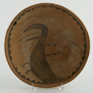 Mimbres Bowl with Feathered Serpent